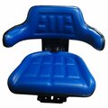 Aftermarket Tractor Seat Blue Waffle Fit Fits Ford FarmTractors Universal Spring Suspension SEQ90-0138